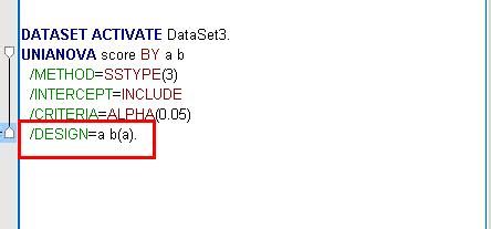 spss 2因素嵌套设计数据处理方法