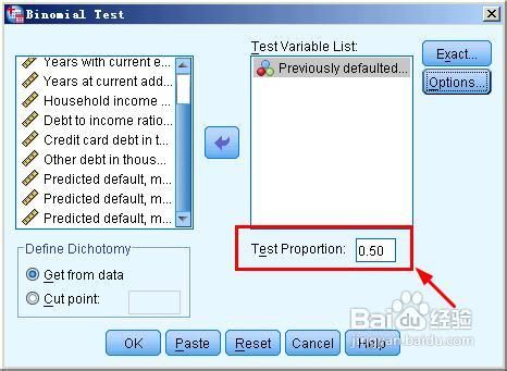 spss20.0二项式检验的操作方法和结果分析