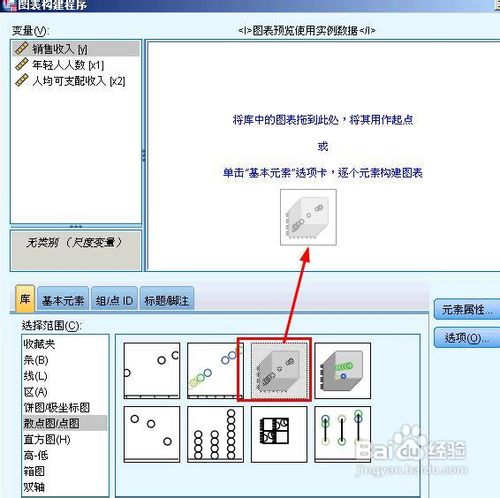 spss三维散点图如何验证线型关系