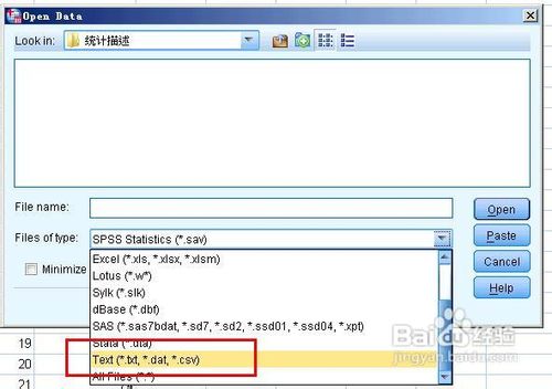 spss20.0中excel和txt格式的数据如何导入