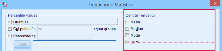 SPSS 集中趋势的度量