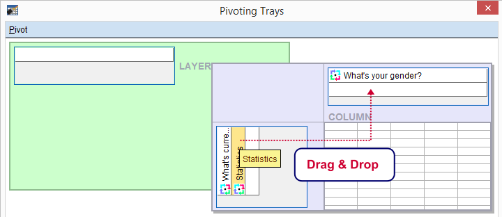 SPSS 重新排列透视托盘