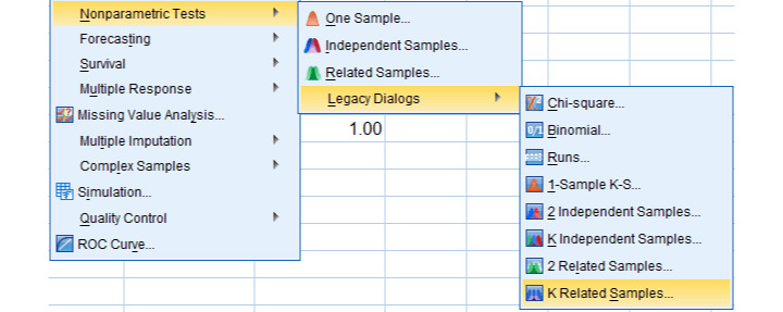 SPSS Cochran Q 检验 对话框