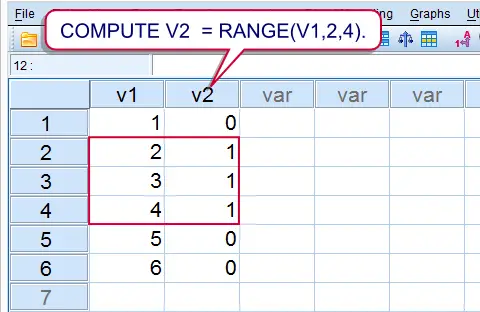 SPSS Range 函数结果
