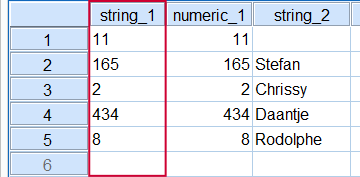 SPSS 字符串变量按字母顺序排序